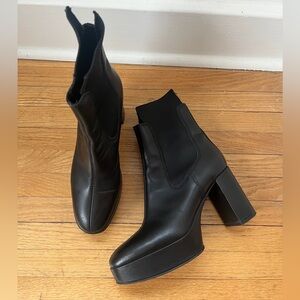 Acne Studios leather platform boots